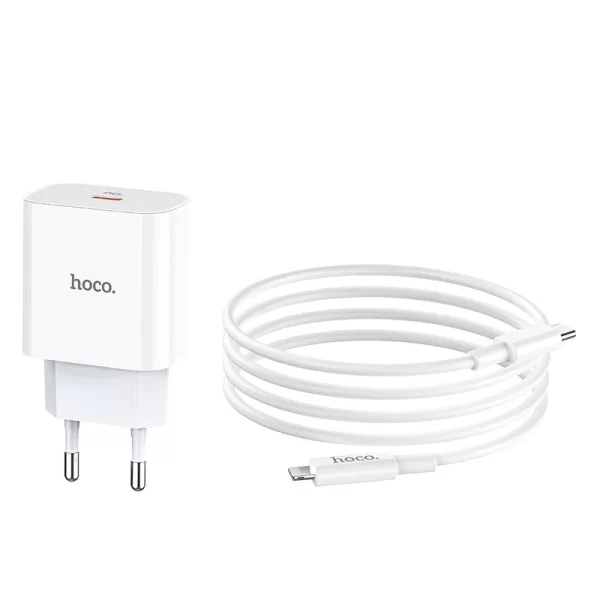 Incarcator de retea Hoco C76A Plus Type-c to Lighting (PD20W)[White]